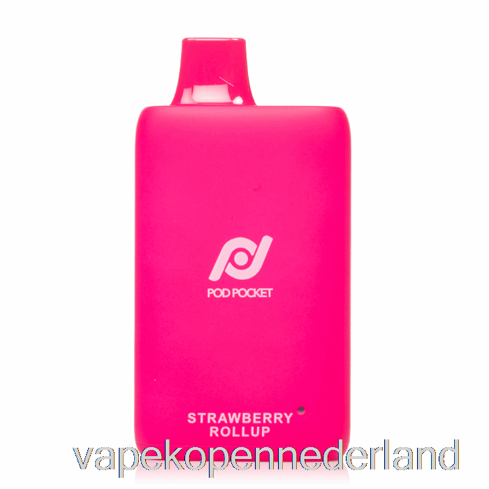 Elektronische Sigaret Vape Pod Pocket 7500 Wegwerp Aardbei Oprollen